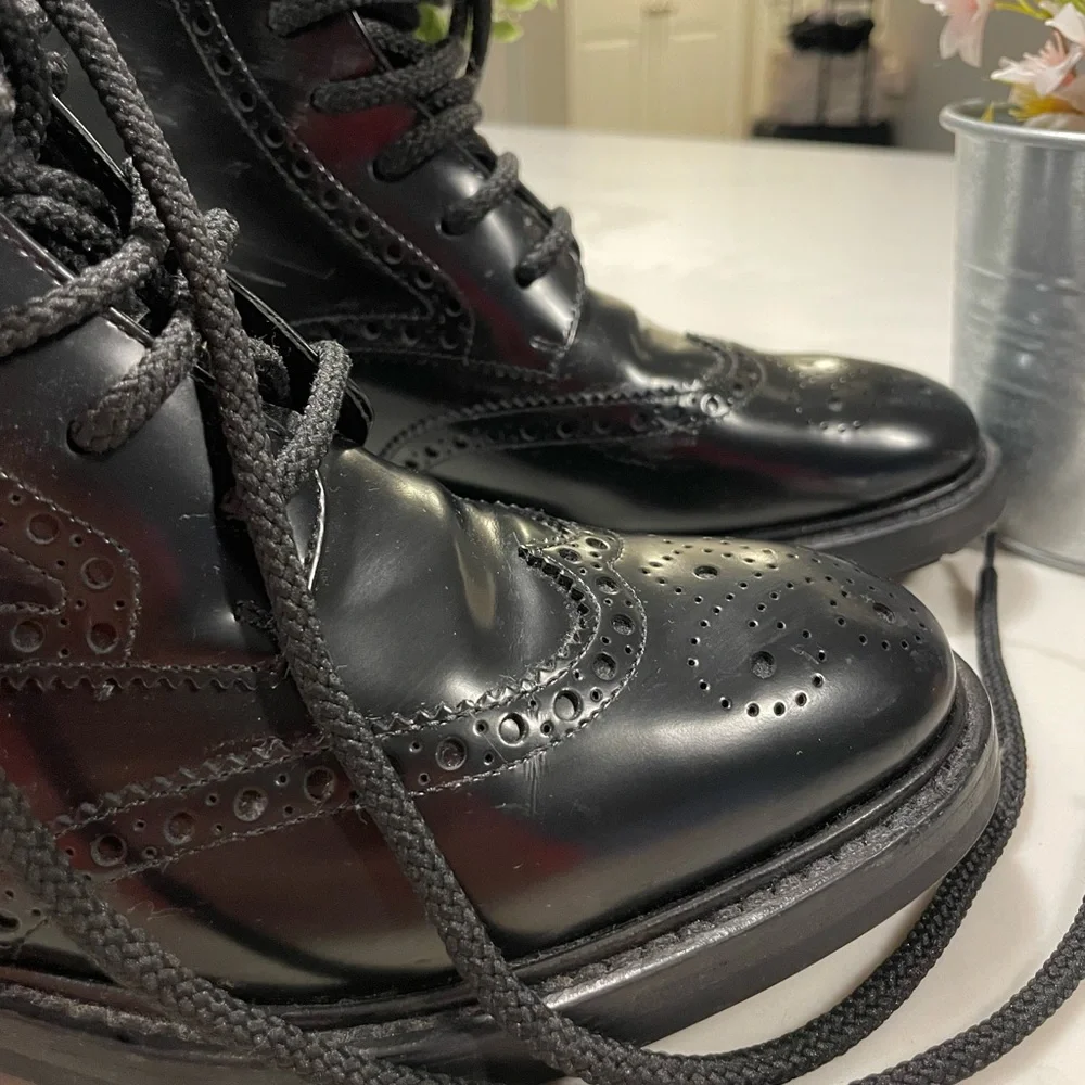 Dior black boots with checkered detail on top. Authentic! Size 6.5 - Picture 6 of 10